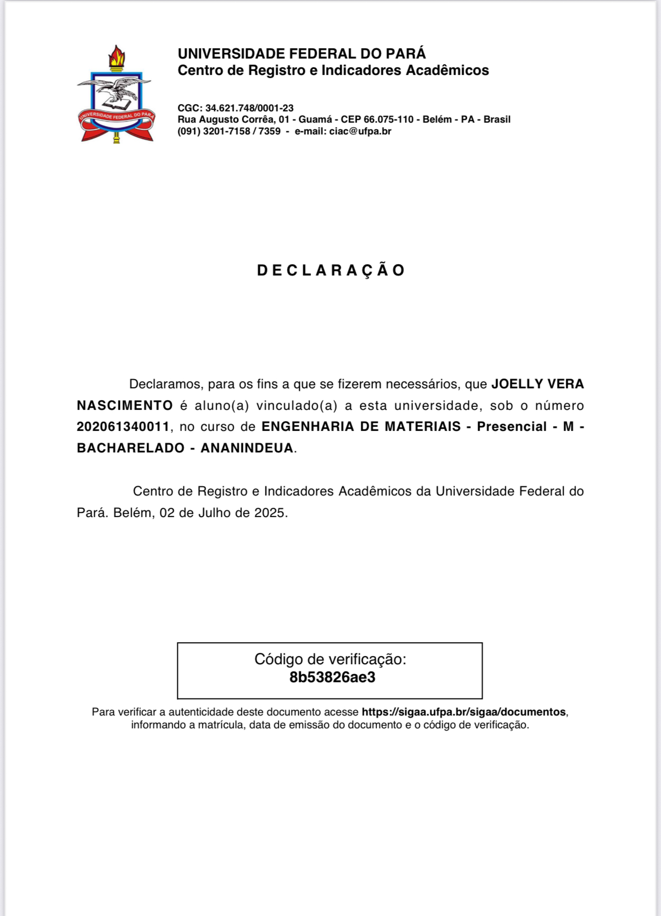 Joelly Nascimento
